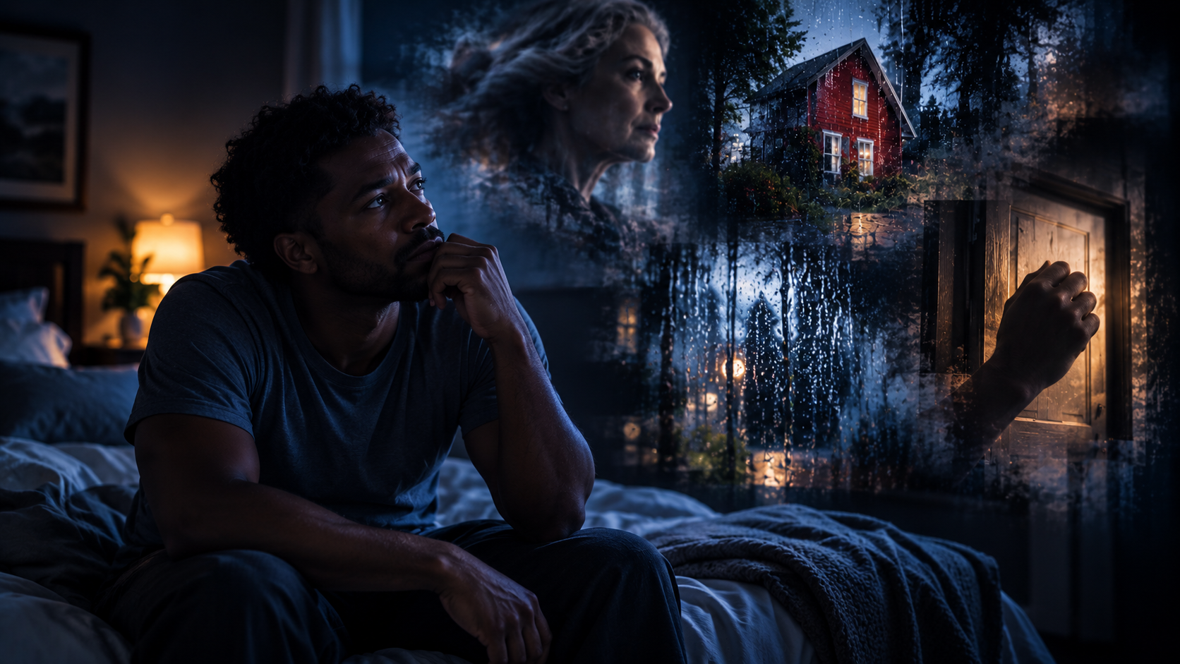 Person recalling disconnected fragments of a dream rather than reconstructing a complete story.